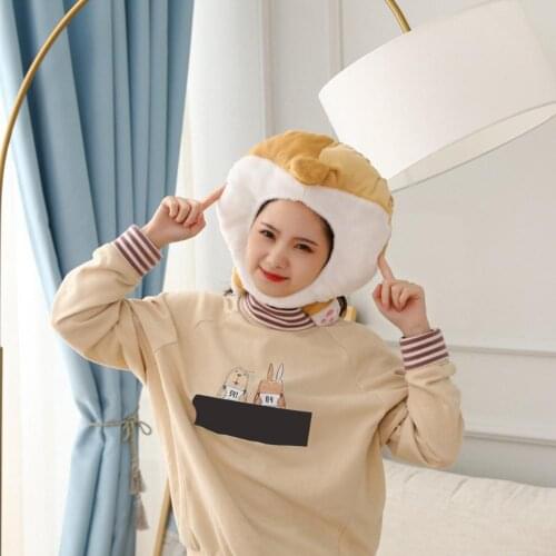 Cute Girl Plush Hat Cap Piggy Hippo Corgi Butt Doll Headgear Costume Photo Prop