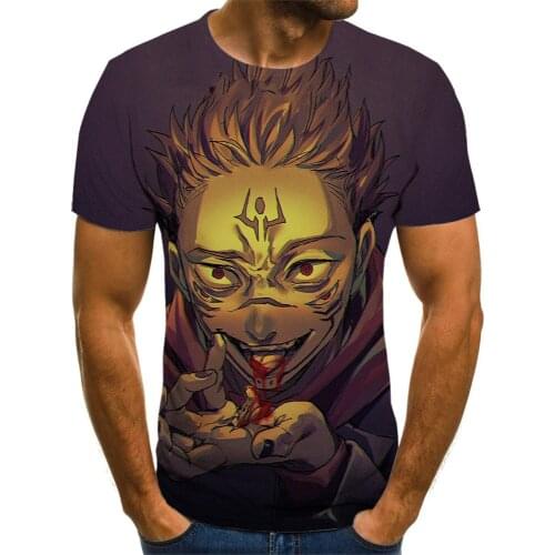 Jujutsu Kaisen Manga T Shirt For Men Anime T-Shirts Tops Camisetas Hombre Tshirt Ropa Streetwear Camisa Masculina Verano Roupas