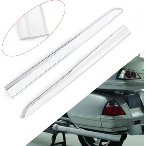Motorcycle 2pcs Chrome Saddlebag Molding Trim For Honda Goldwing GL1800 2001-2011 Fairing Strip Cover