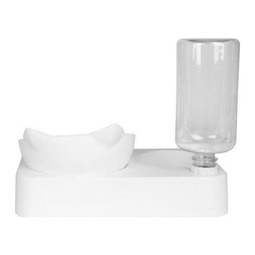 Pet Dog Cat Bowl Automatic Water Drinking Bowl Drinker Dish Double Bowl Drinking Raised Stand Dish Bowls with Pet Supplies