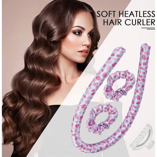 Soft Heatless Hair Curler No Heat Silk Roller ForLong Hair Sleeping Women Hair Styling Tools Headband Curls Silk Ribbon