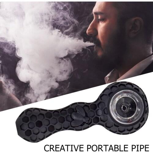 Portable Silicone Fumar Pipe Heat Resistant Honeycomb Cigar Smoking Pipe Smoking Accessories