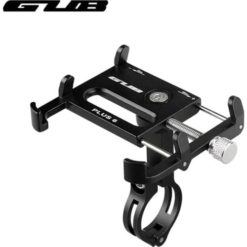 GUB Plus 6 Rotatable Aluminum MTB Bike Bicycle Phone Holder Motorcycle Support GPS Stand Bracket For 3.5-6.2inch Smartphone