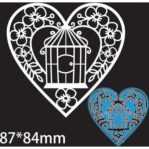 Cutting Dies Flower Heart House Stencil Craft for Scrapbook Stamps Dies Embossing Paper Gift Card 87*84mm