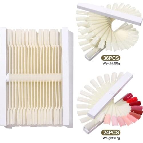 Professional Color Card False Nail Tips Fake Full Nail Tips Nail Art Practice Display Training Manicure Nails Tips Tools