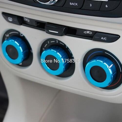 Air conditioner manual knob Fit For 2013 2014 Citroen Elysee/ Peugeot 301 Car air conditioning button decoration ring cover