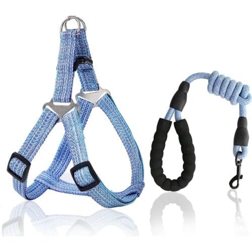 Cat Dog Harness Vest Adjustable Harness Leash Set For Puppy Dogs Collar Polyester Harness For Small Medium Dog Cat Pet Walking