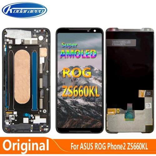 Display Replace 6.59"For ASUS ROG Phone 2 Phone II ZS660KL LCD Touch Digitizer Screen Assembly I001D I001DA I001DE I001DC I001DB