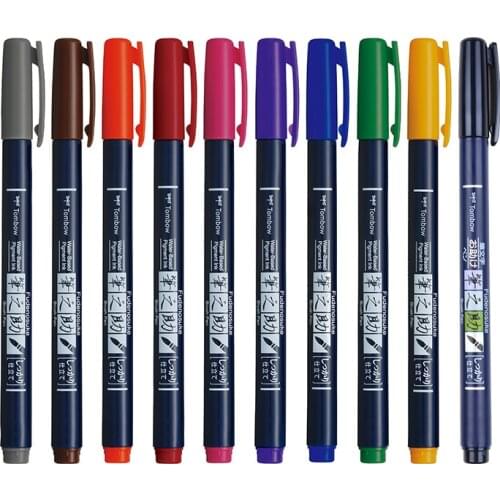 1pc Japan TOMBOW Brush Pen Practise Calligraphy Marker Calligraphy Pen Scriptliner School Supplies Cute Stationery