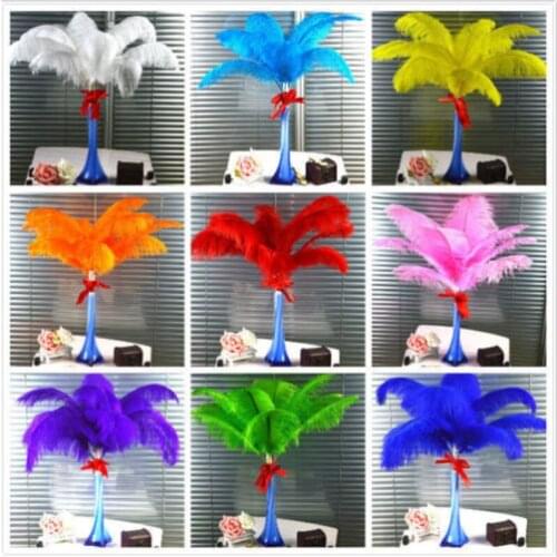 10Pc/Lot 25-30CM 10-12" Cheap Ostrich Feather for Crafts Jewelry Making Wedding Party Decor Accessories Wedding Decoration Plume