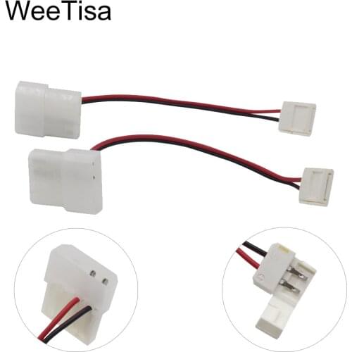 15cm Large 4Pin to 2Pin 10mm Solderless LED Strip Connector Free Welding Connector for 5050 2835 PC Computer LED Strip Light