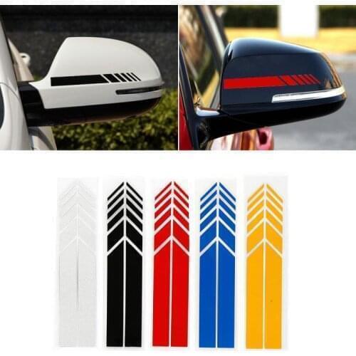 2 PCS Car Rearview Reflective Sticker Mirror Side Stripe for Hyundai Accent Azera Elantra Solaris Verna Santa Fe IX45 Sonata