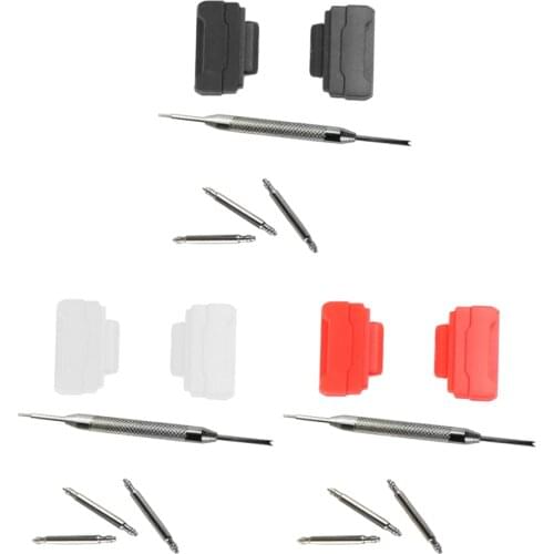 3Set Black White Red Wristwatch Strap Adapter Parts For