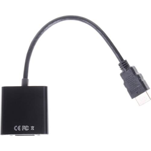 HDMI-compatible to VGA Adapter Male To Famale Converter Adapter 1080P Digital to Analog Video Audio For PC Laptop Tablet