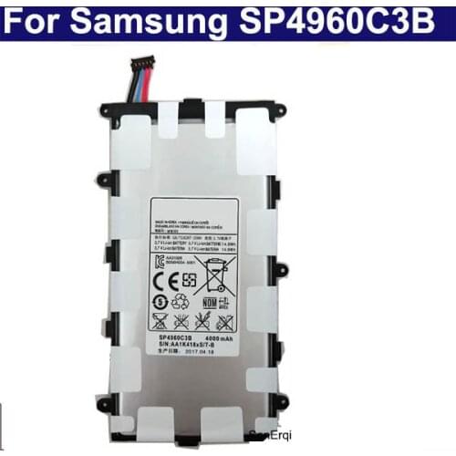 Battery For Samsung Galaxy Tab 2 7.0 P3100 P6200 P3110 Tab 7.0 Plus (14.8Wh) 4000mAh SP4960C3B Batterie Bateria