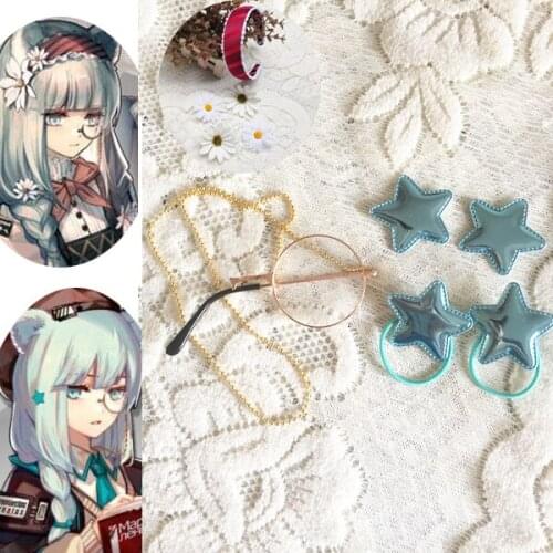 Arknights The Truth Glasses Hair Loop Anime Hairpin Hair Clip Cartoon Hair Clip Halloween Carnival Cosplay Costume Accessory