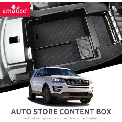 Smabee Car central armrest box For Ford Explorer 2011 ~ 2019 SUV 2018 2017 Accessories Stowing Tidying Center Console Organizer