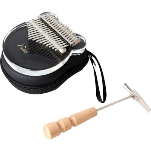 Kalimba 17 Key Thumb Piano, Portable Mbira Sanza Finger Piano, Percussion with