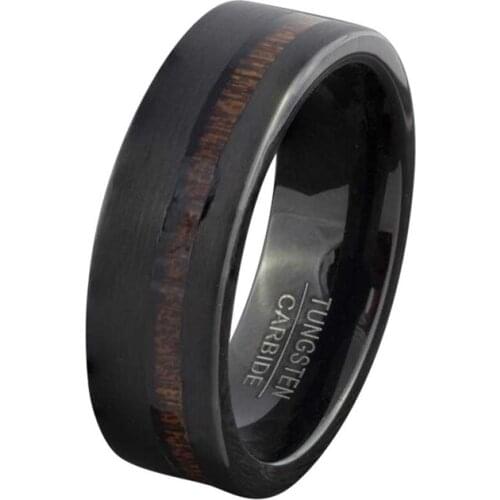 New Fashion Punk Black Male Ring Titanium Carbide Jewelry Classic Wedding Bands Boyfriend Gift