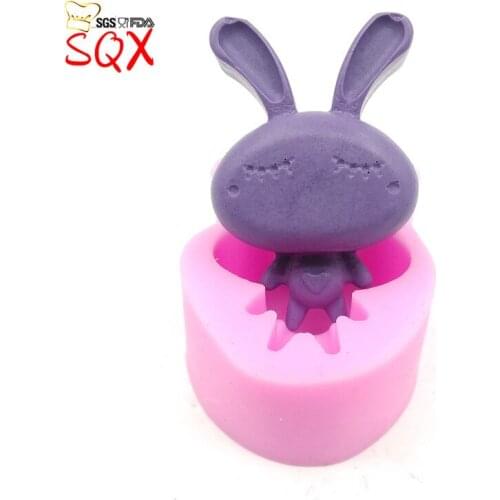 Mashimaro 3d silicone candle molds form for cake decoration cartoon soap making tools fondant cake design SQ1608