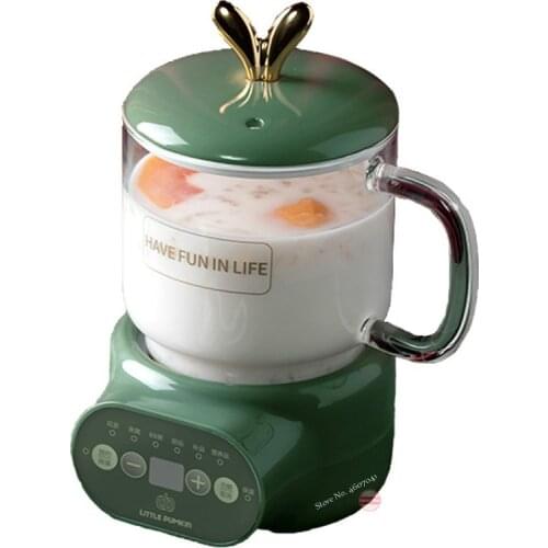 Mini Electric Stew Cup Health Slow Cooker Cups 600ml Automatic Ceramic/Glass Heater Mug Warmer Tea Maker Insulation 360W 220V