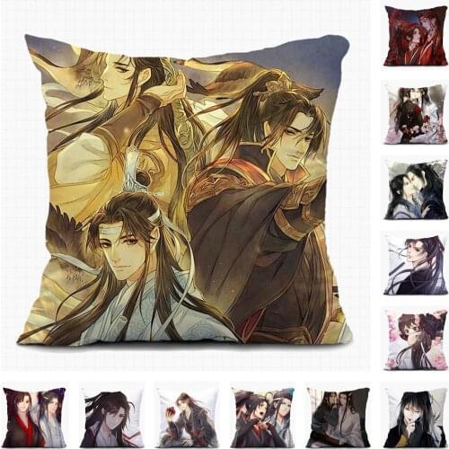 Modaozushi Anime Handsome Home Textile Pillow Case Custom Decorative Cushion Covers Sofa Pillowcase Houseware Room XMAS Gift A04
