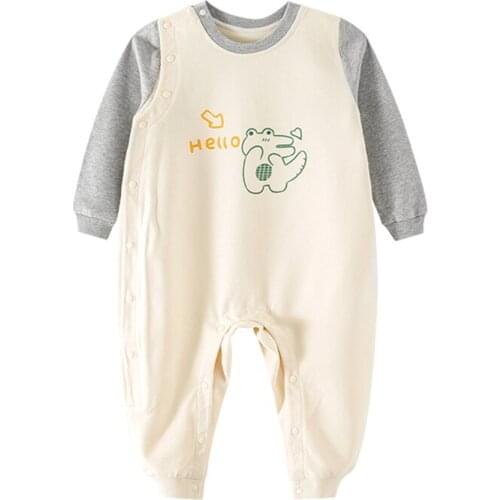 Autumn Newborn Baby Bodysuit Boys Cartoon Print Long Sleeve One-Pieces Girls Boys Romper Fall Clothes Fashion Bebes Jumpsuits