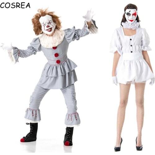 Pennywise Halloween Costume Stephen King It Pennywise The Clown Costume Halloween Party Joker Outfit Dress Pennywise Mask