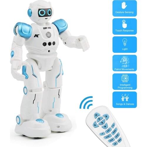 RC Robot for Kids,Intelligent Programmable Infrared Remote Control and Gesture Sensing Robots with Music Lights, Walking,Singing
