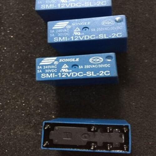 SMI-12VDC-SL-2C 5A 240VAC DIP8 SONGLE RELAY 2 From C, New and original 5pcs/lot