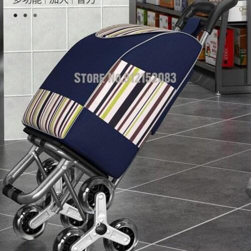 Trolley Shopping Cart For The Elderly Household Portable Luggage Cart Folding Climbing Stairs Trolley Cart Trailer