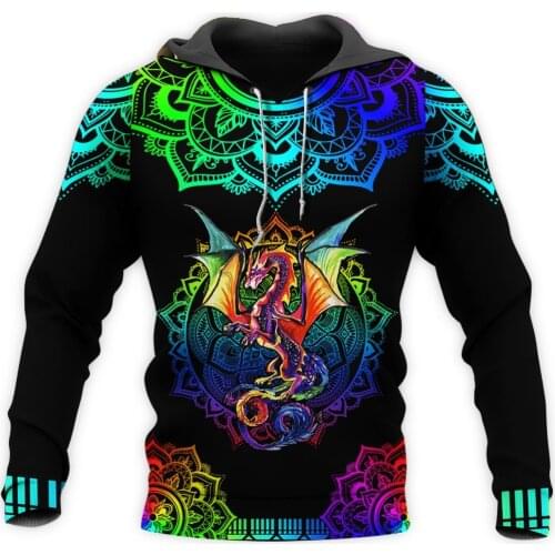 Lovely Dragon Colorful 3D All Over Printed Men Hoodie Harajuku Fashion Sweatshirt Unisex Casual jacket Pullover sudadera hombre