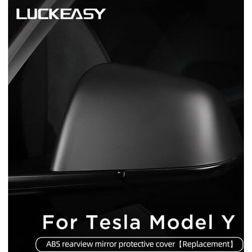 For Tesla Model Y exterior carbon fiber rearview mirror shell Modely 2021 car rearview mirror protection decoration accessories