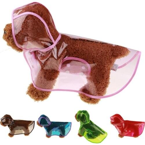 Waterproof Pet Dog Puppy Raincoat Outdoor Jacket Rainwear Cute Hooded Clothes Hot