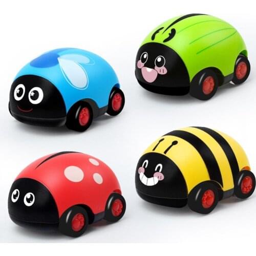 1pcs Cute Children Insects Pull Back Inertia Car Toy Baby Toys Insect Car Model Puzzle Return For Kids Insect Gift Educatio Q0I2