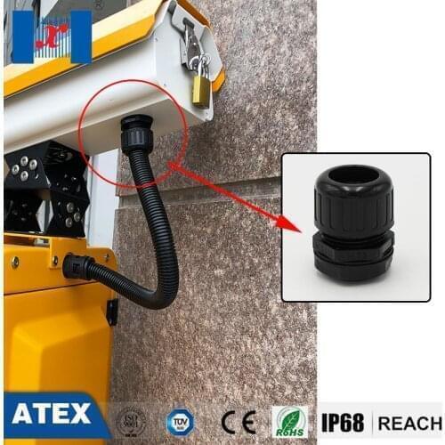 10pcs/lot AD10.0 M12x1.5 Plastic Nylon Hose Fitting Plastic Corrugated Pipe Joint Flexible Pipe Waterproof Connector