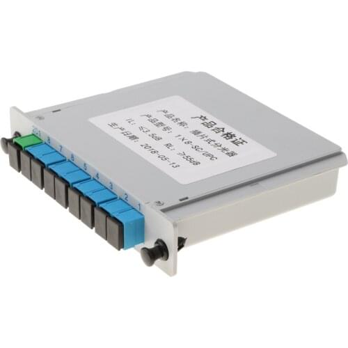 1X8 Blade Optical Splitter PLC Carrier-Class Fiber Optic Splitter SC-UPC