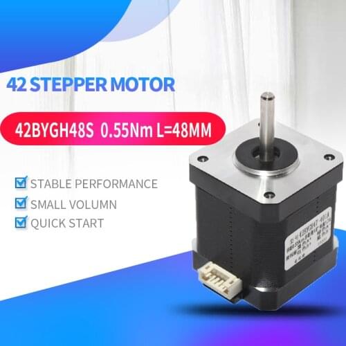 42BYGH48 Nema 17 1pcs 4-lead stepper motor length 48mm 1.5A 0.55N.M 42 motor Nema17 stepper for DIY 3D printer CNC XYZ