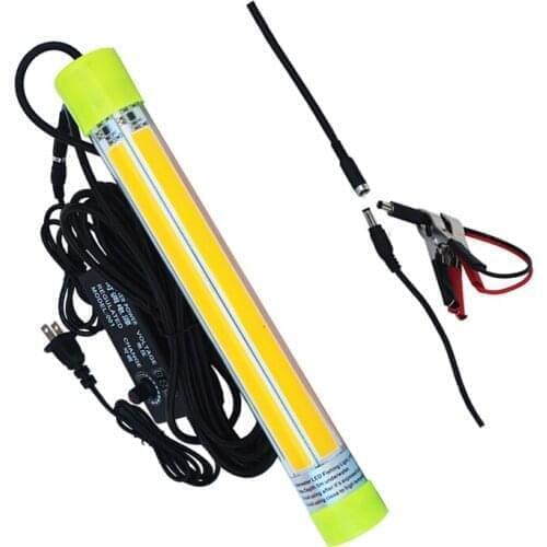 AC110-240V Transformer DC12V Dimmable 60W COB LED Night Fishing Lamp Underwater With 6M Cable