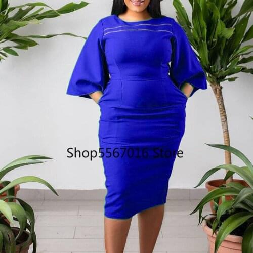 African Dresses for Women 2021 Summer Dashiki Robe Vetement Femme Bodycon Midi Dress African Clothes Africa Fashion for lady