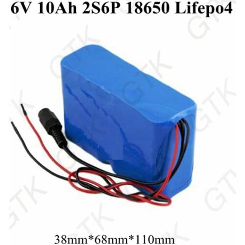6v 10ah lifepo4 battery 10000mah 6.4v 18650 lifepo4 lithium battery pack for Child car toys model car kids electric scooter