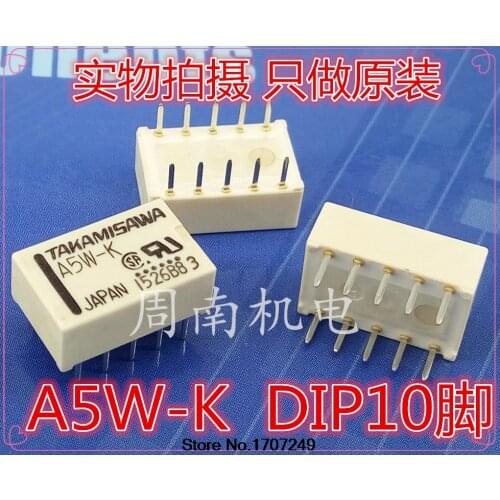 Free Shipping DHL 100% new original relay 100pcs/lot A5W-K 10PIN/5V/1A