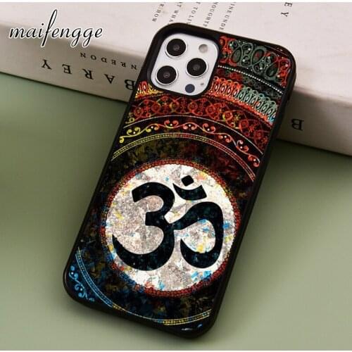Aum Om Namaste Symbol Zen Yoga phone Case For iPhone 5 SE 2020 6s 7 8 Plus 11 12 Pro X XR XS max Samsung Galaxy S8 S9 S10 cover