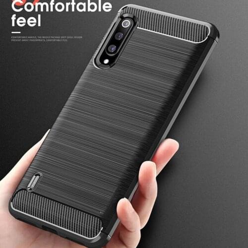 For Xiaomi Mi A3 A 3 Case Carbon Fiber Cover Shockproof Silicon Phone Case For Mi CC9 CC9e Cover 360 Full Protection Bumper