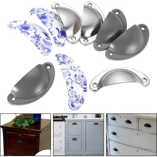 Dophee 10/20pcs Shell Pull Handles Furniture Knobs Cabinet Door Handle Cupboard Kitchen Drawer