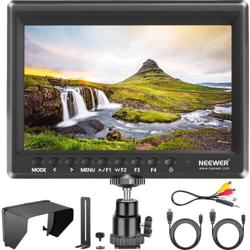 Neewer F100 7-inch 1280x800 IPS Screen Camera Field Monitor support 4k input HDMI Video For DSLR Cameras,Handheld Stabilizer