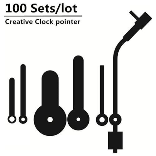 HOT DIY Wall clock hands Accessories Metal Needle Pointer Minute Hour Hand 100Sets/lot Needles Clocks Home Decor Promotion