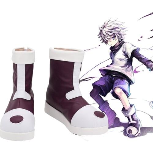 HUNTER×HUNTER Killua Zoldyck Cosplay Shoes Boots Halloween Costumes Accessory Custom Made
