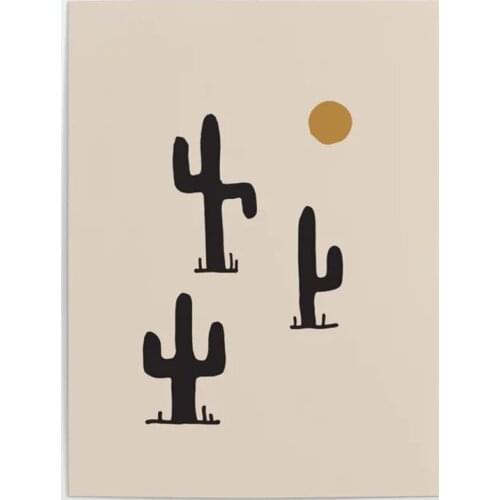 HD Printed Saguaro Silent Disco Sun Canvas Paintings Modular Pictures Modern Home Decoration Living Room Frame Wall Art Poster