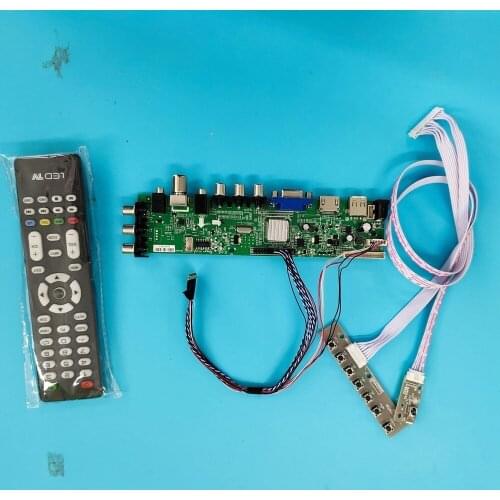 Kit For LTN121AT06-L02/LTN121AT06-F01 WLED remote DVB-T2 Signal controller board 40pin VGA LED HDMI digital LVDS USB AV 1280X800